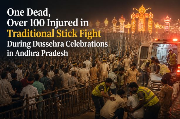One Dead, Over 100 Injured in Traditional Stick Fight During Dussehra Celebrations in Andhra Pradesh