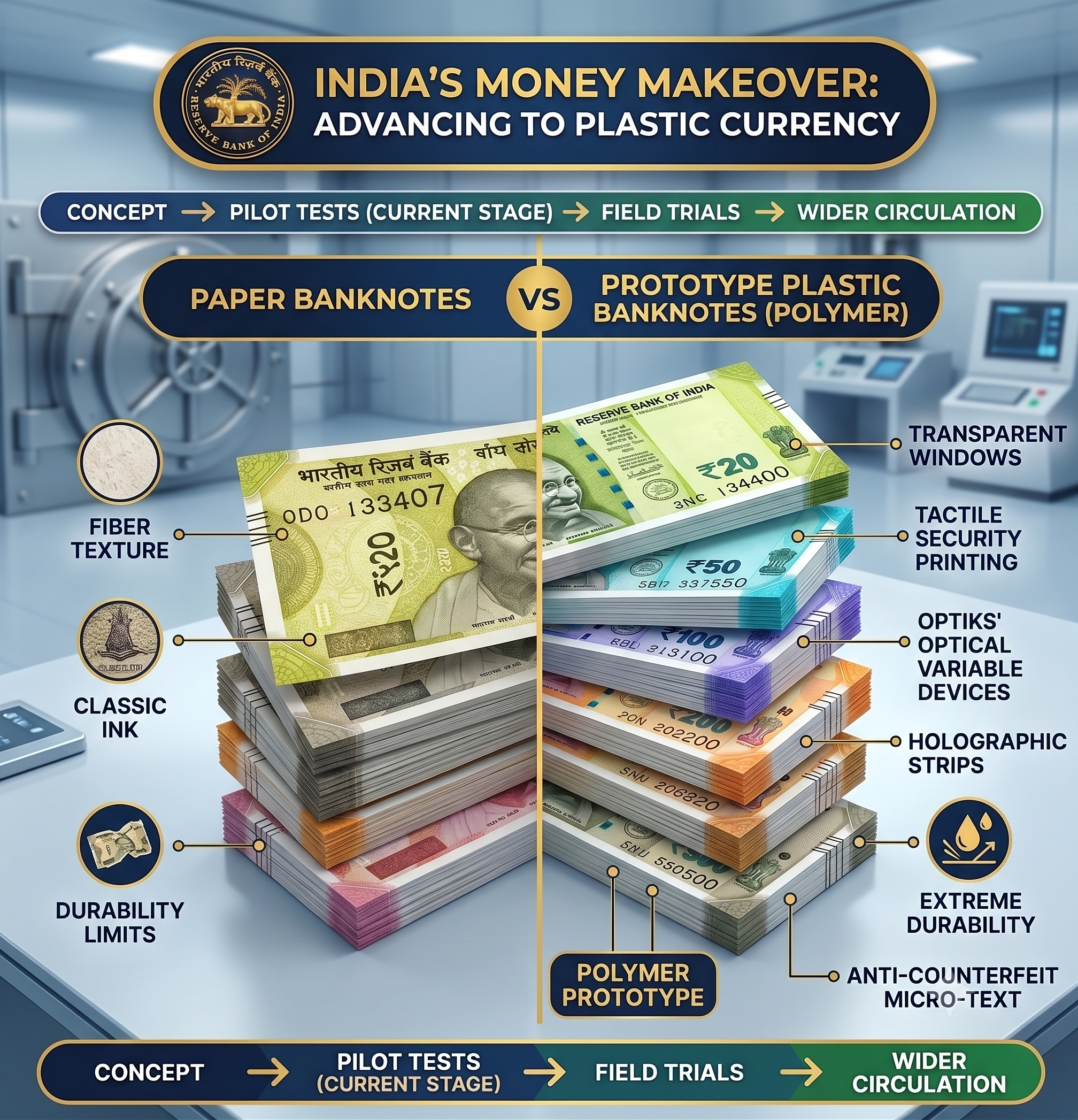 India’s Money Makeover: RBI Moves Closer to Introducing High-Security Plastic Banknotes