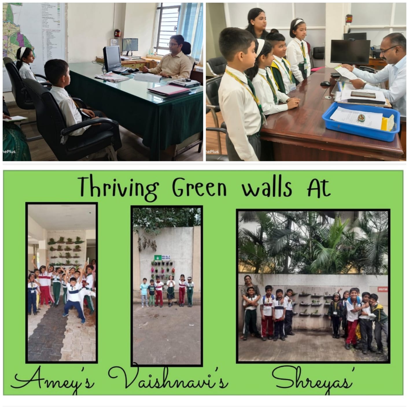 Eco Club Members visited to NMC to Propose Green Wall Installations in small scale apartments across Nashik