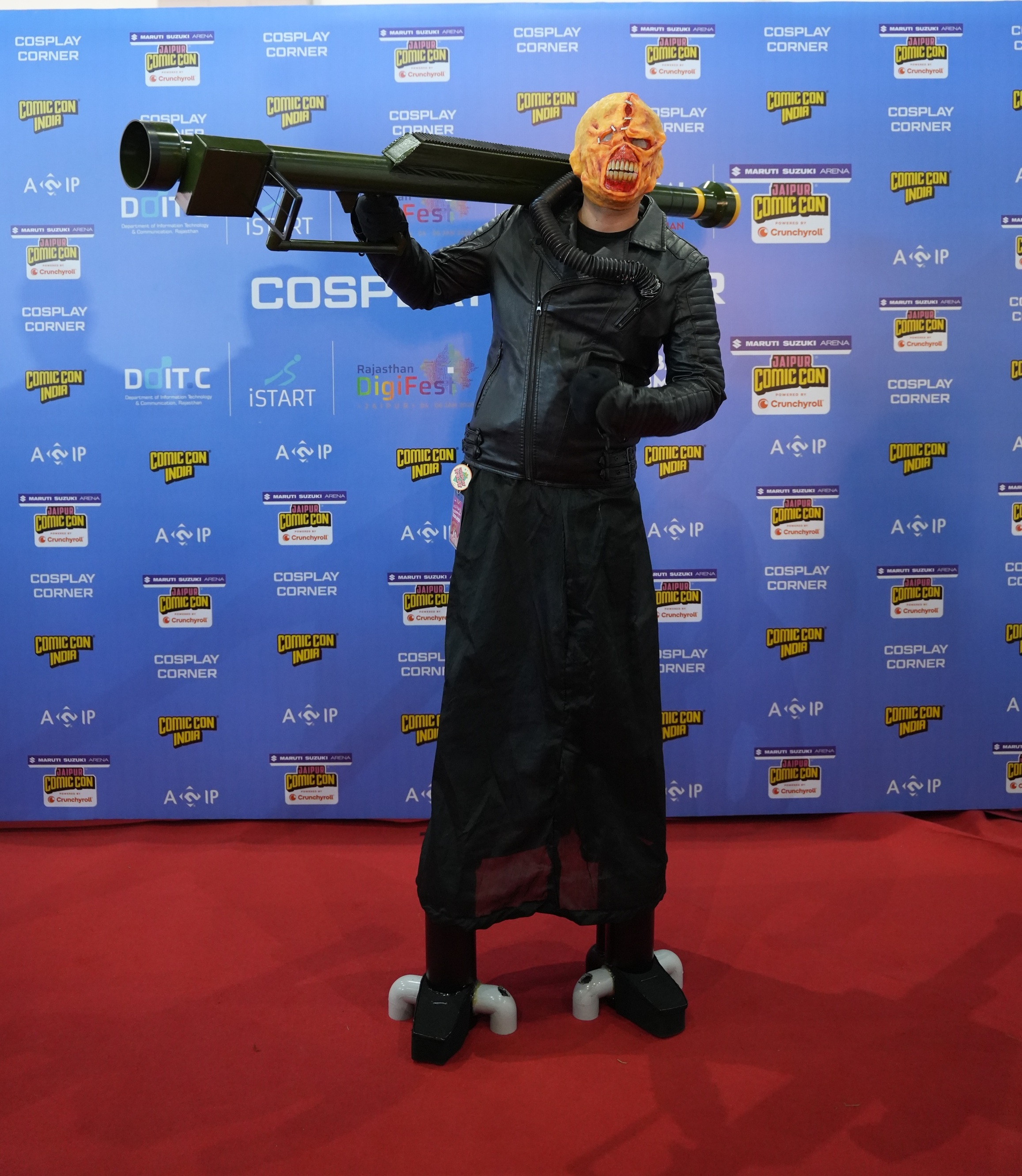 Cosplayer posing during the Jaipur Comic Con